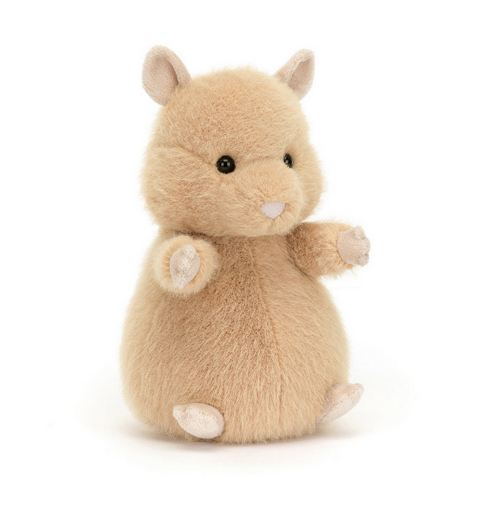 Hank Hamster plush facing forrward with his arms and legs outstretched. 