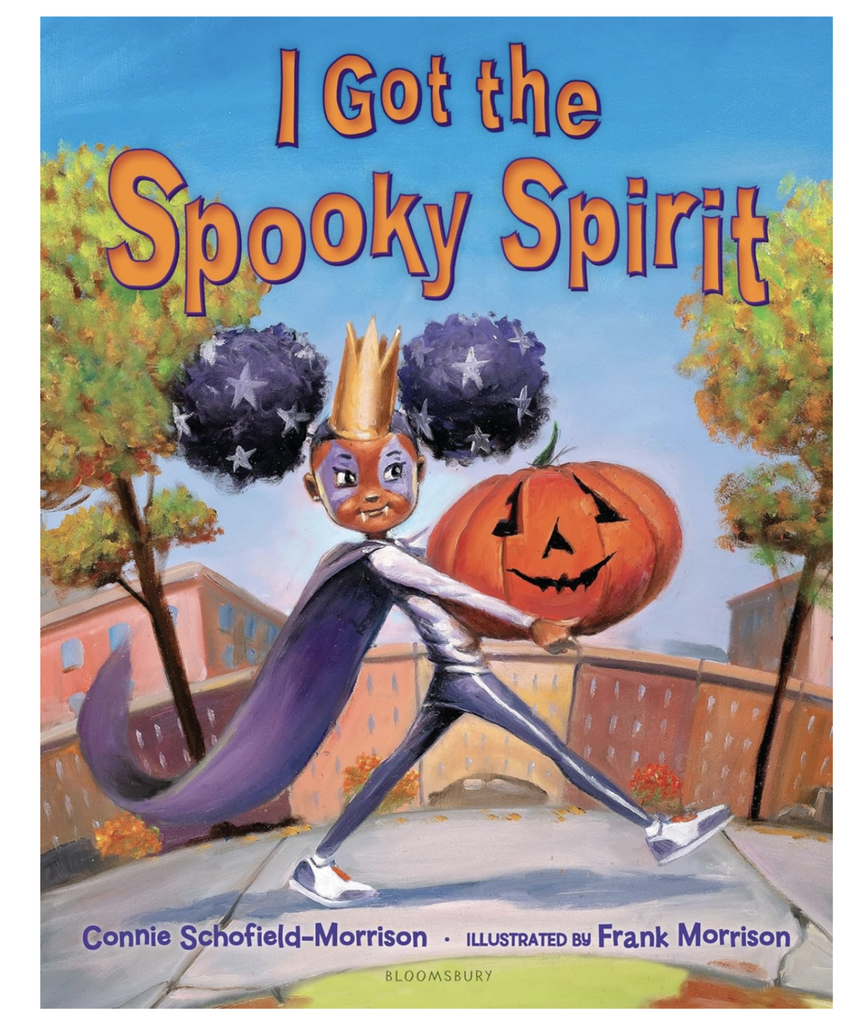 Illustrated cover of "I Got the Spooky Spirit" With the main character dressed in a costume and carrying a pumpkin. 