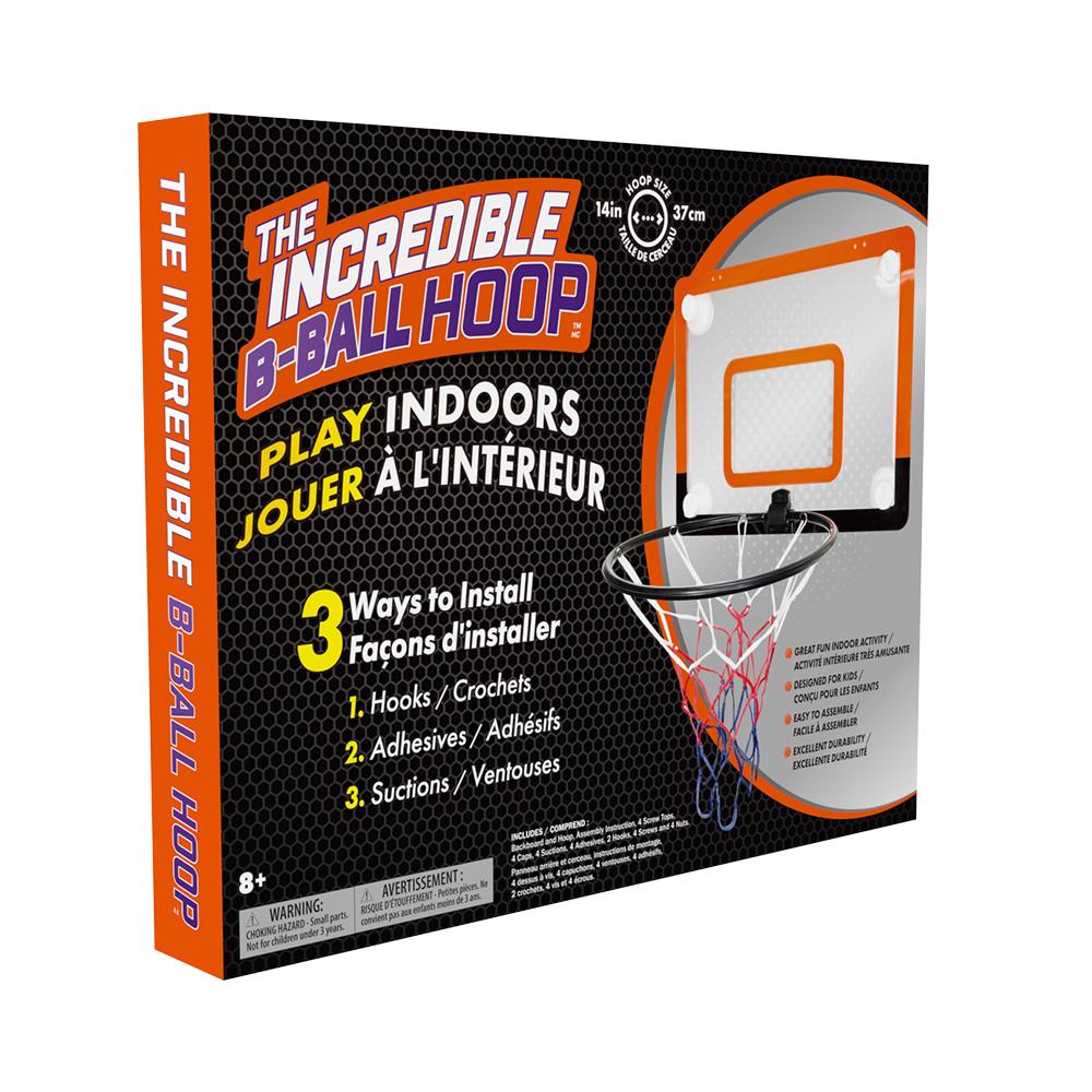 Incredible B-Ball Hoop box with picture of the basketball hoop.