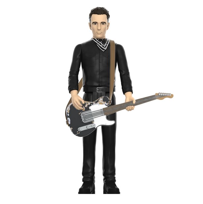 The Joe Strummer action figure holding his guitar. 