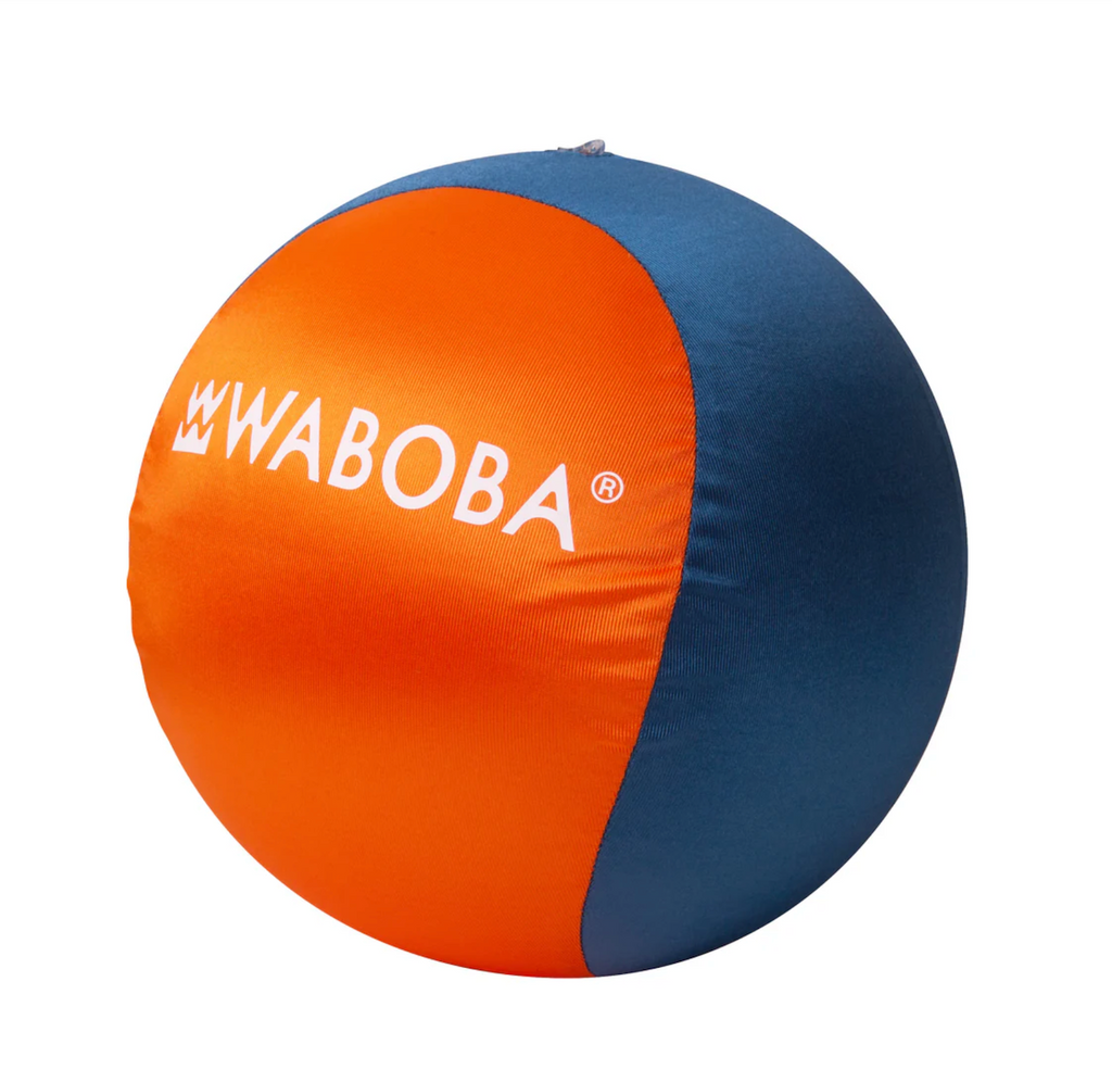 Orange and blue Waboba Jumbo Beach Ball. 