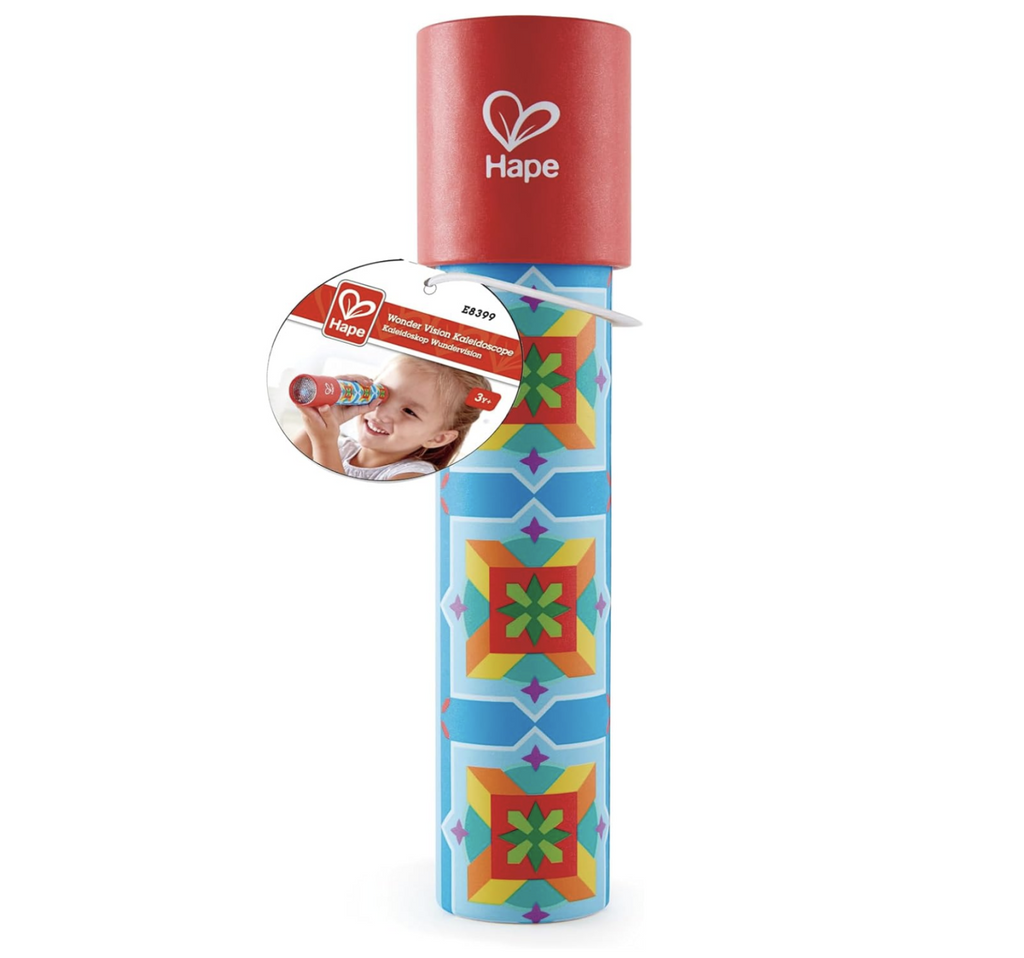 Wonder Vision Kaleidoscope with prismatic designs decorating the sides. 