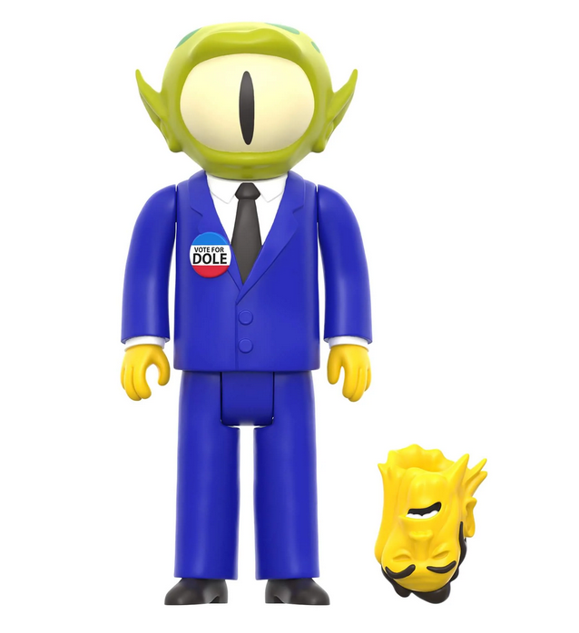 This 3.75" scale articulated The Simpsons ReAction Figure of Kang-Dole comes with a mask accessory