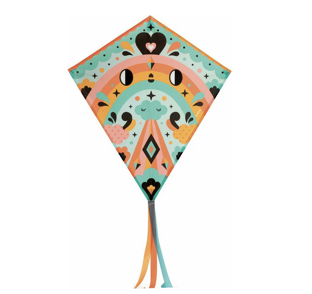 Kawaii kite with cute and colorful designs. 