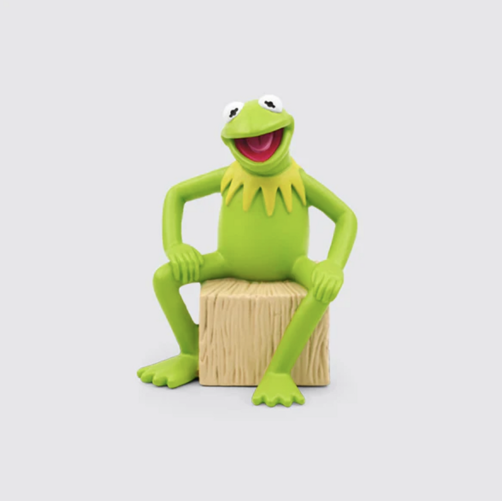 Kermit the Frog sitting on a stump Tonie figure.