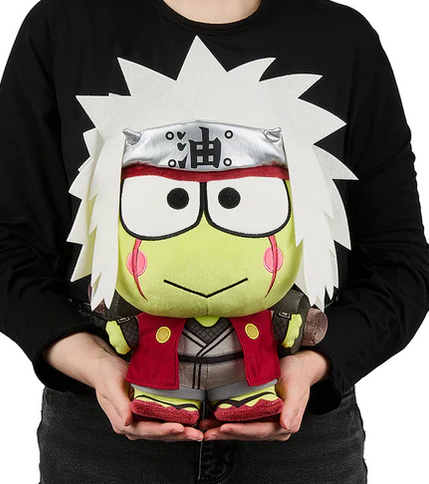 Naruto Shippuden® x Hello Kitty® and Friends in a new and adorable plush cosplay collection that celebrates both the super-popular anime series and the global Sanrio megastars! This Keroppi™ 13" Plush is dressed in Jiraiya cosplay for the must-have mashup of the year.