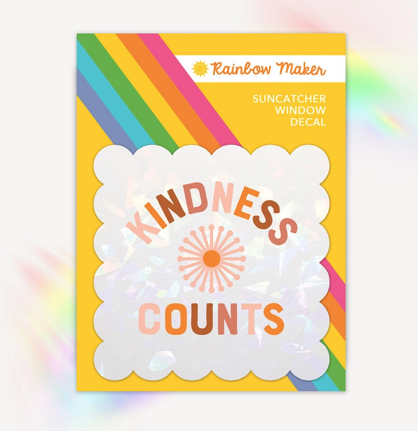 Kindness Counts window decal. 