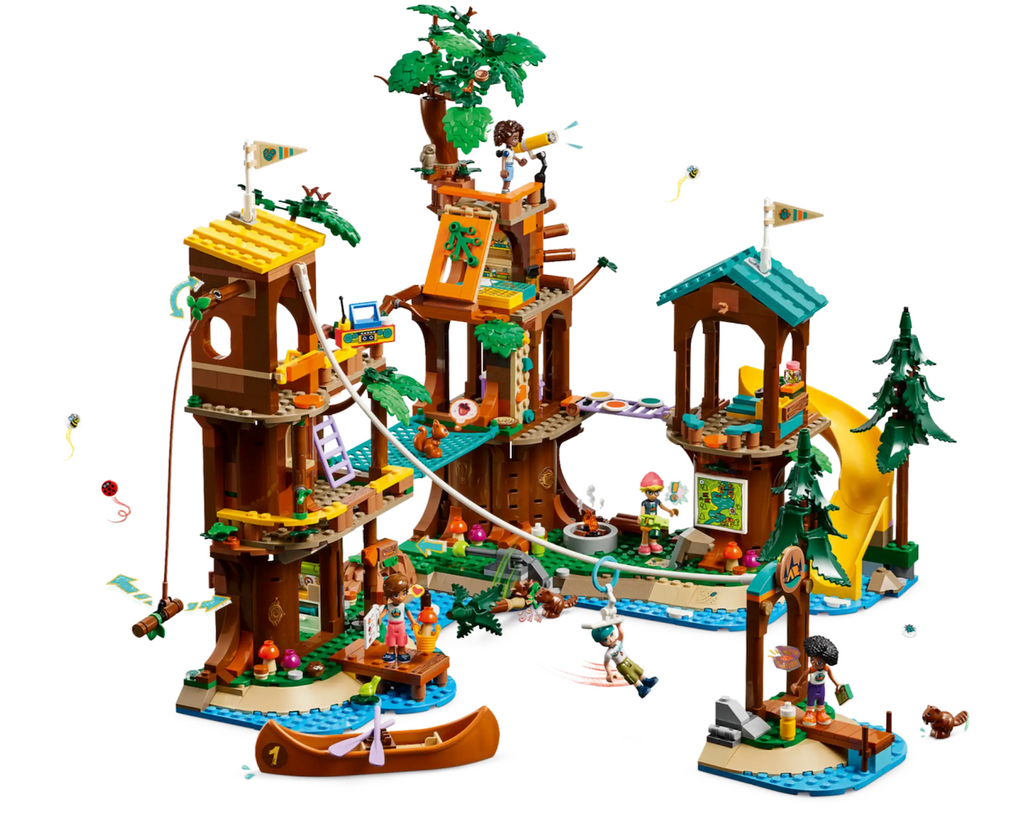 LEGO Friends Adventure Camp Tree House set up in another configuration. 