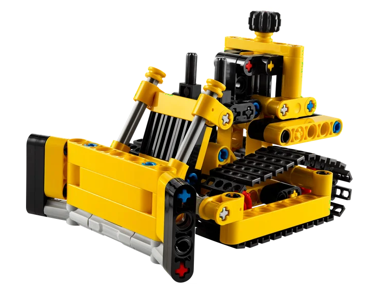 Fully built LEGO Heavy Duty Bulldozer.