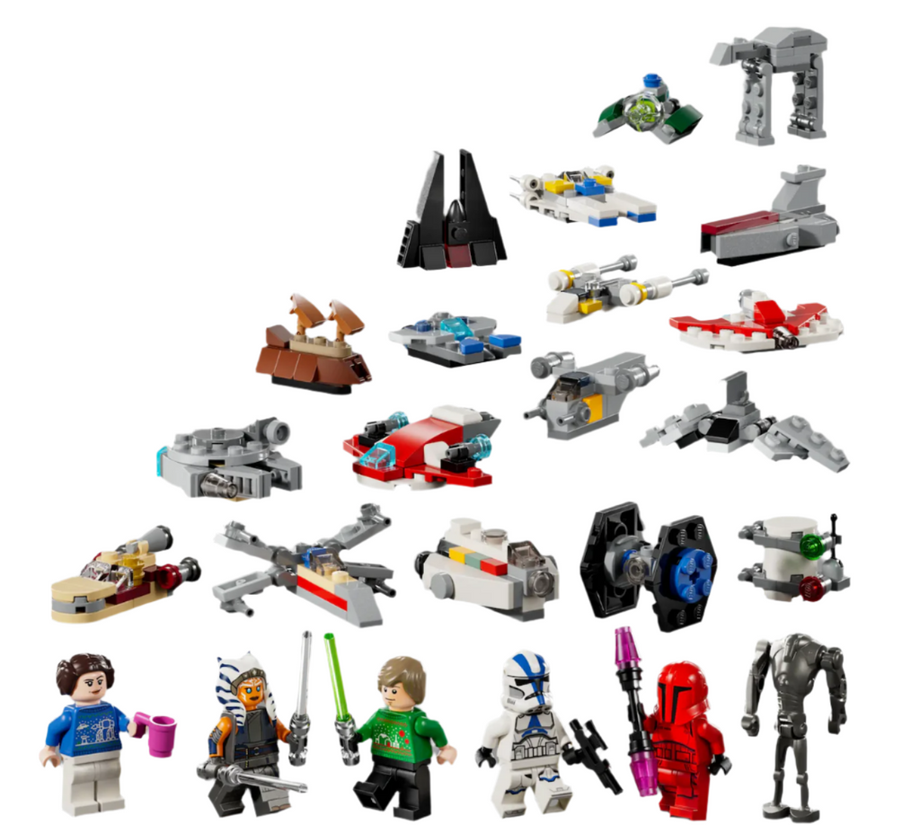 Each of the LEGO figures that come in the 2024 LEGO Star Wars Advent Calendar. 