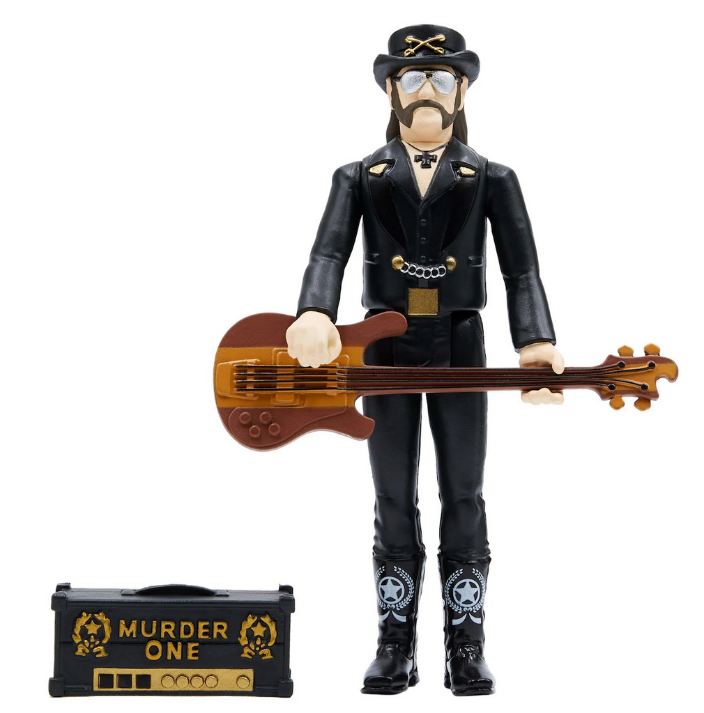 The Lemmy action figure with his thunderous bass guitar and Murder One amp. 