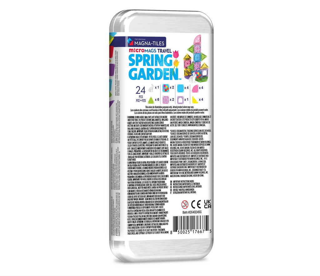 Magna-Tiles Spring Garden set packaging with label on a white background