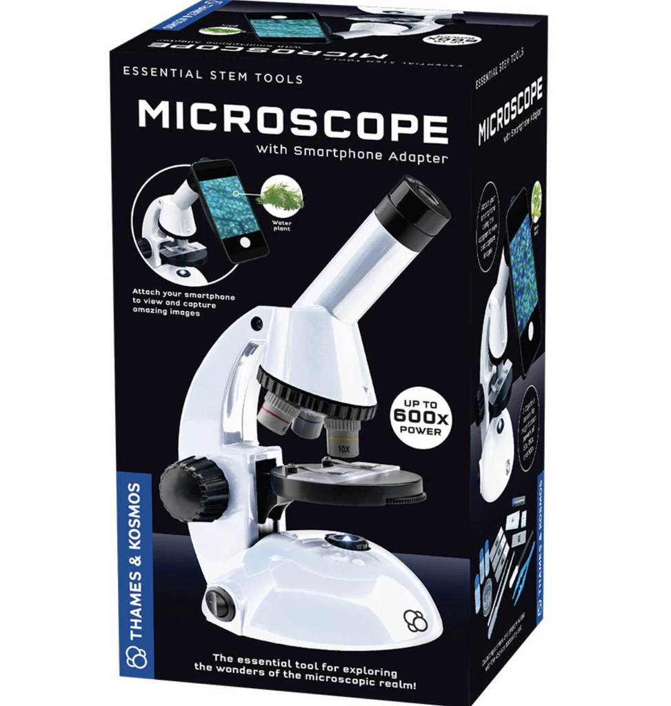 Product box with picture of the Microscope by Thames and Kosmos. 