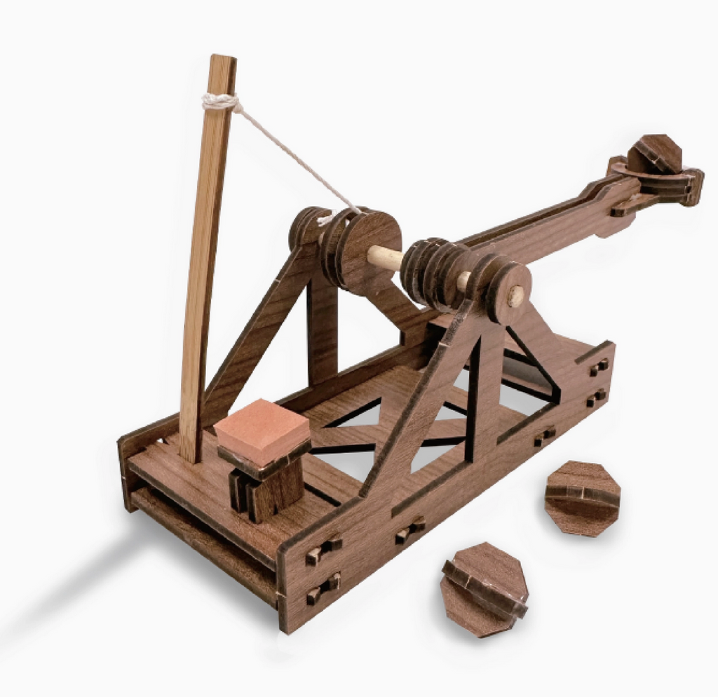 Close up picture of the Mini Catapult model.  