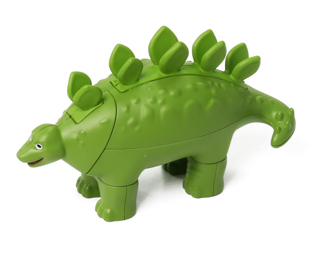 Included green stegosaurus figure.