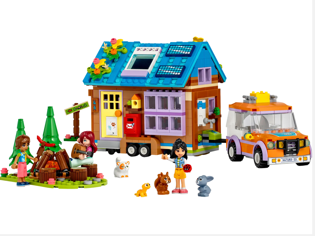 Lego Friends Mobile Tiny House set constructed.