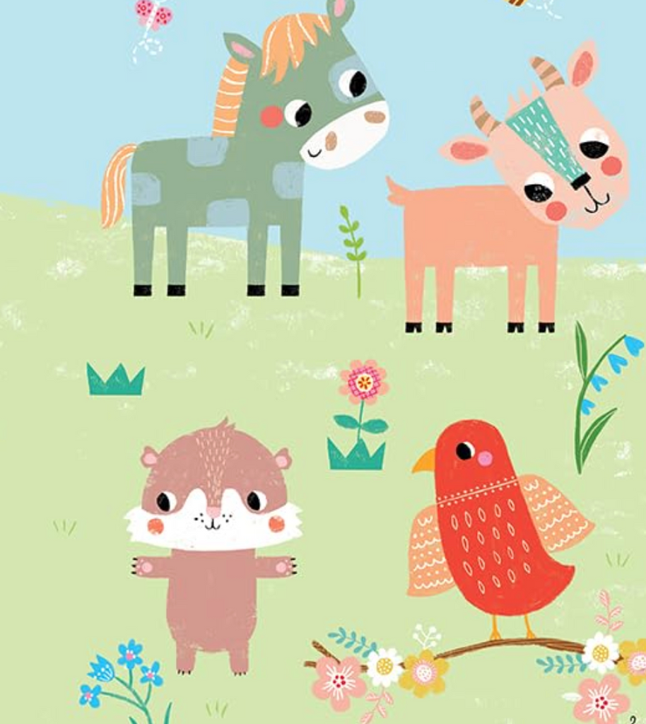 Interior page of a few of the cute animals to be dressed up. 