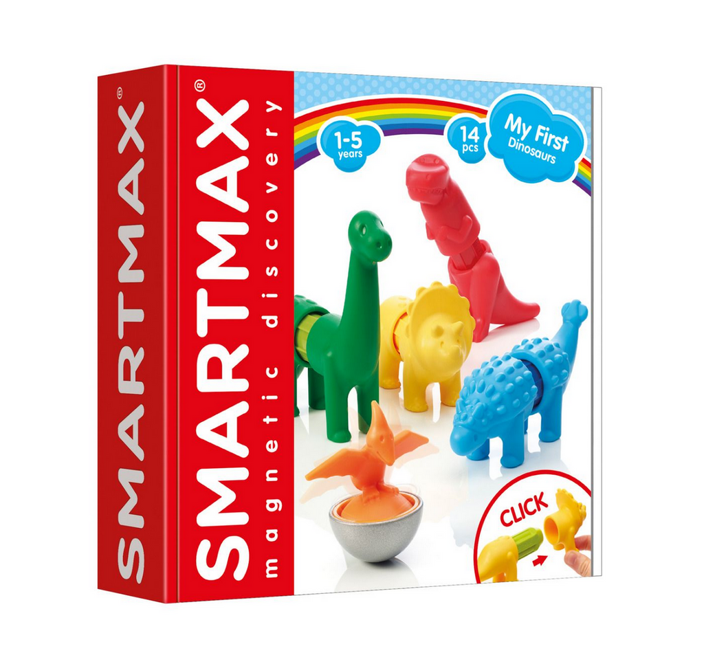 SmartMax My First Dinosaurs set in a box with pictures of dinosaurs in the set. 