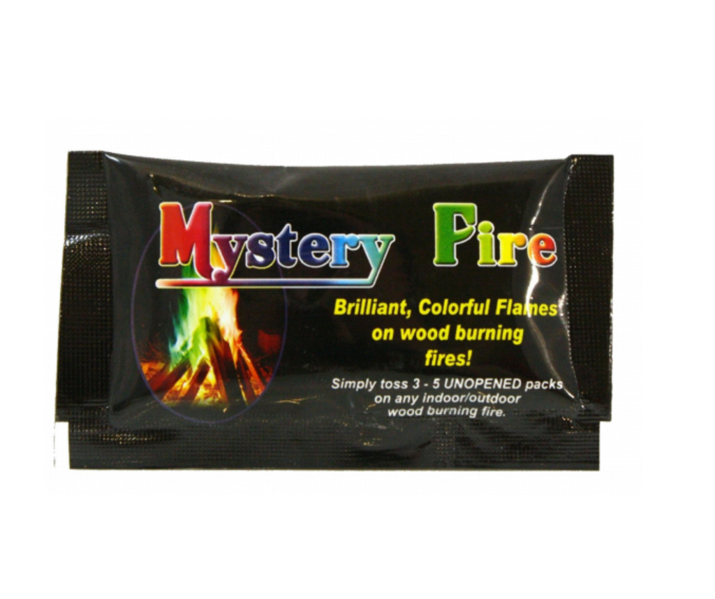 Mystery Fire packet with colorful lettering. 