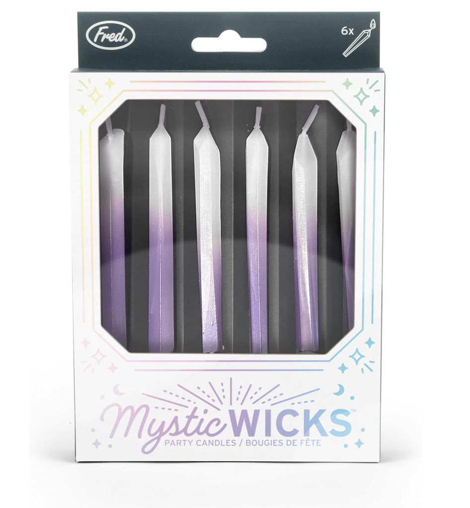 Box of Mystic Wicks candles. 