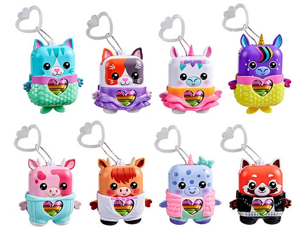 Assortment of Nano-Mals in various animal characters and their costumes. 