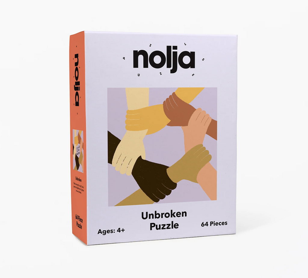 Puzzle box featuring a picture of the artwork by Hyesu Lee that is recreated when the puzzle is complete. 