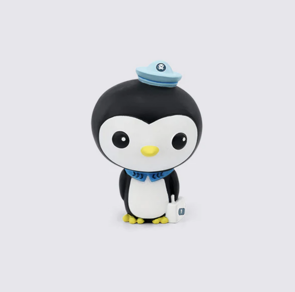 Peso the Penguin Octonaut Tonie figure is a white and white penguin wearing a blue sailor hat.