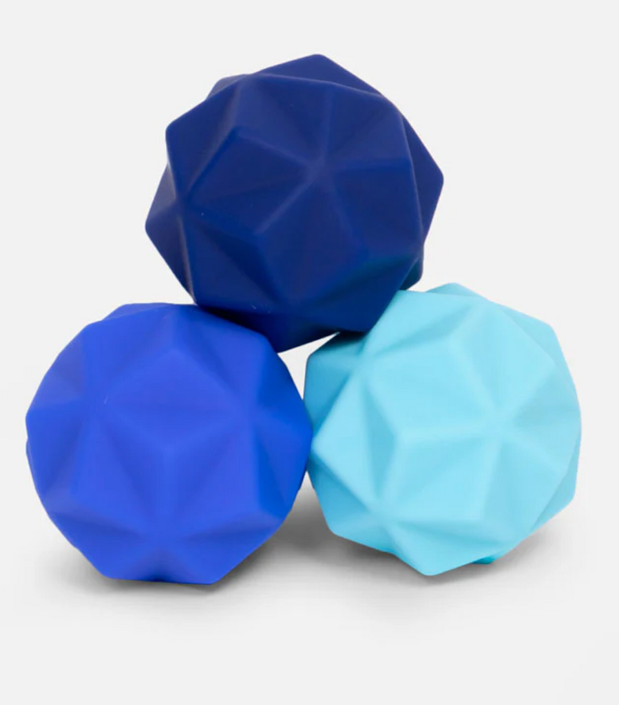Blue Peaks Odds Silicone Magnets which are a set of three geometric-shaped fidget toys.