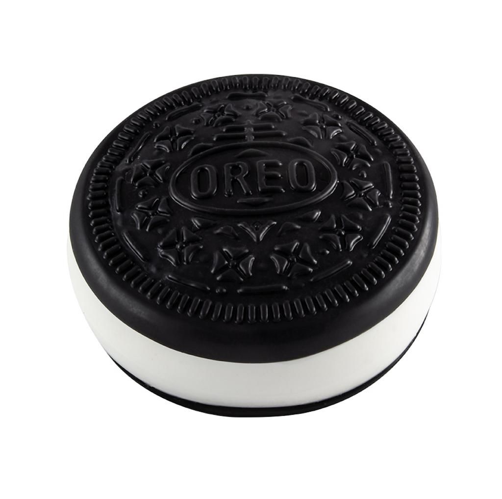 The Oreo cookie squish toy that looks exactly like the iconic sandwhich cookie. 