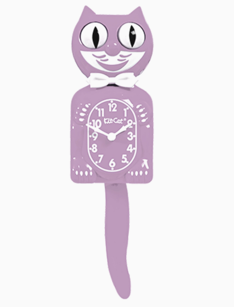 Pastel Lilac colored Kit Kat Clock. 