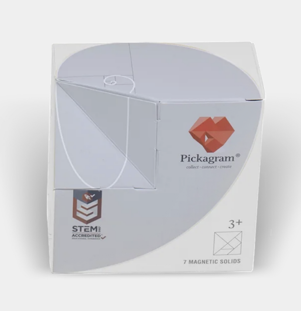 White and gray box containing the White Pickagram. 