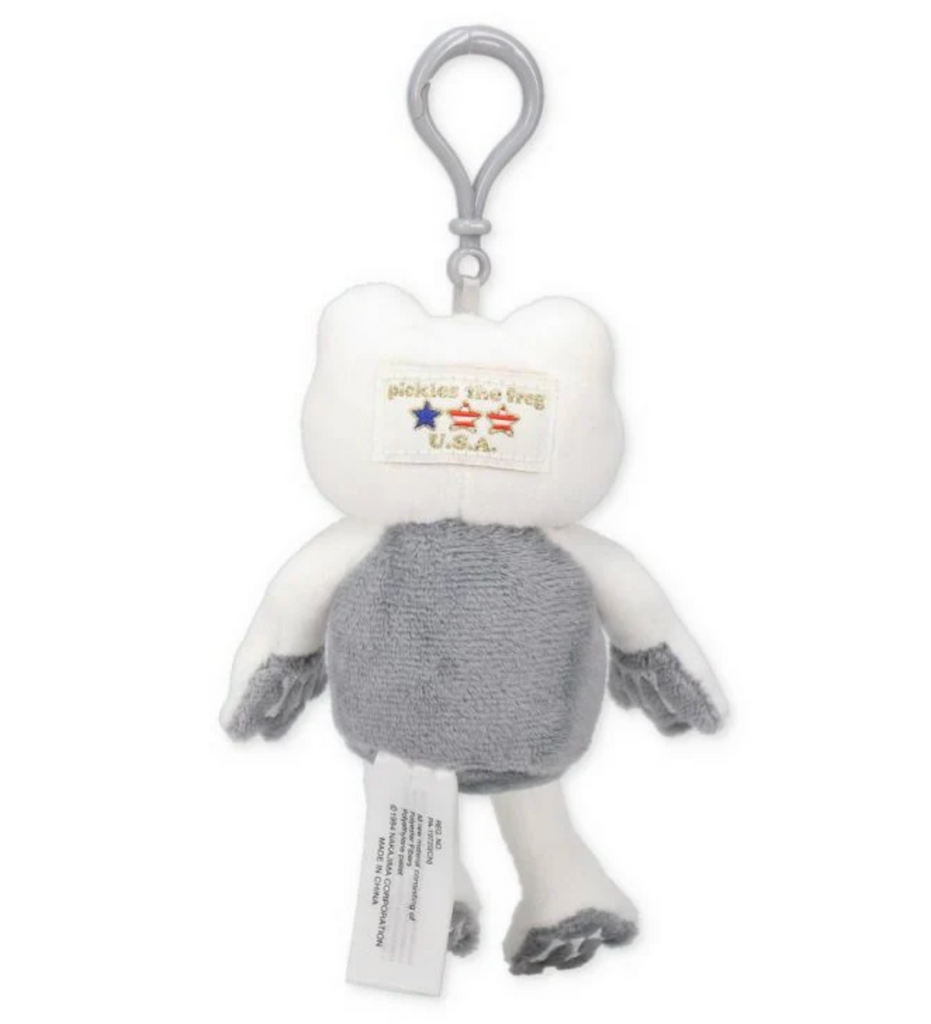 Back view of the Pickles the Frog Halloween plush key chain. 