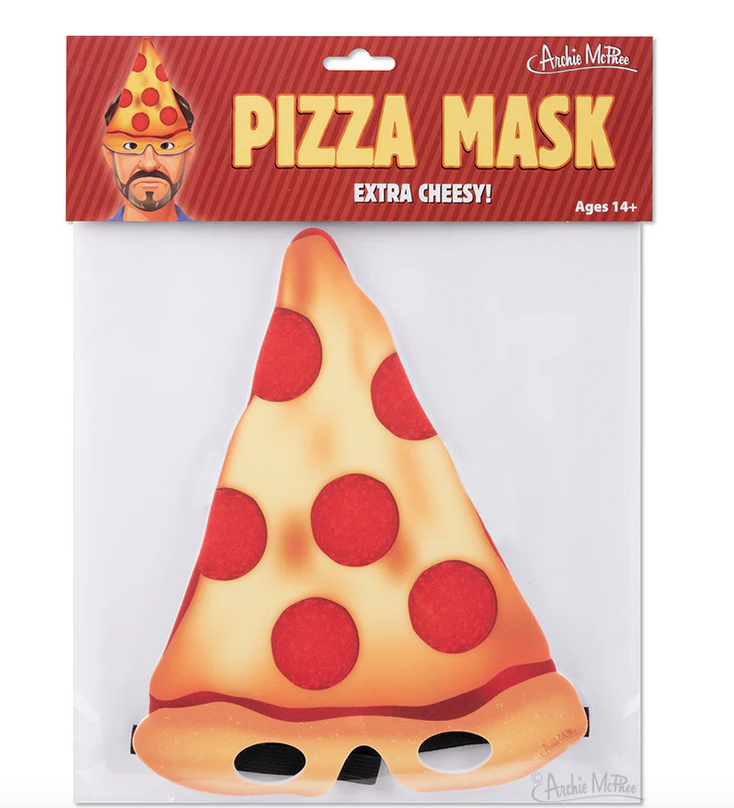 Pizza Mask in it's package wit hang card. 