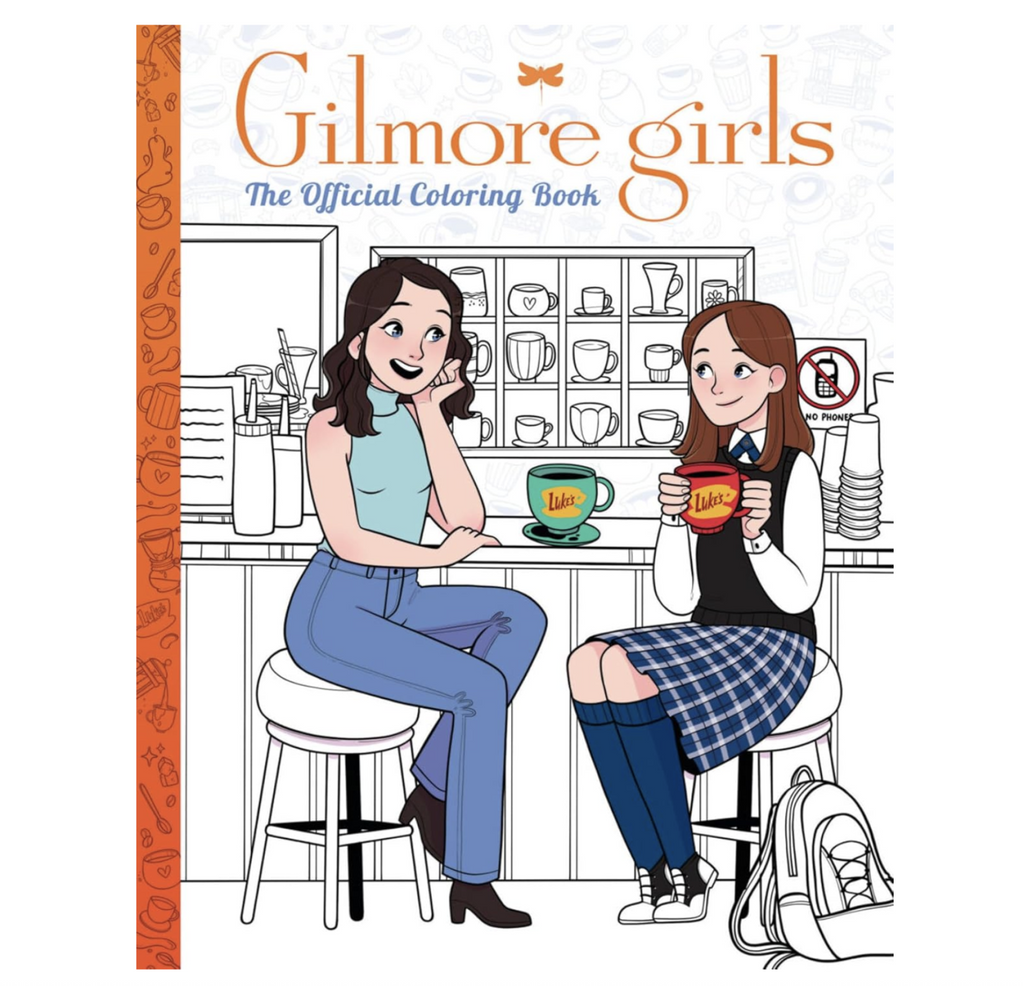 Cover of Gilmore Girls official coloring book on a white background
