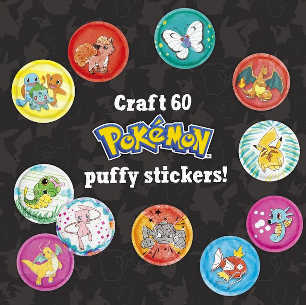 An example of Pokemon 3D Puffy Stickers made using the craft kit. 