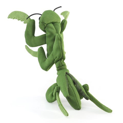 Back view of the Praying Mantis finger puppet.