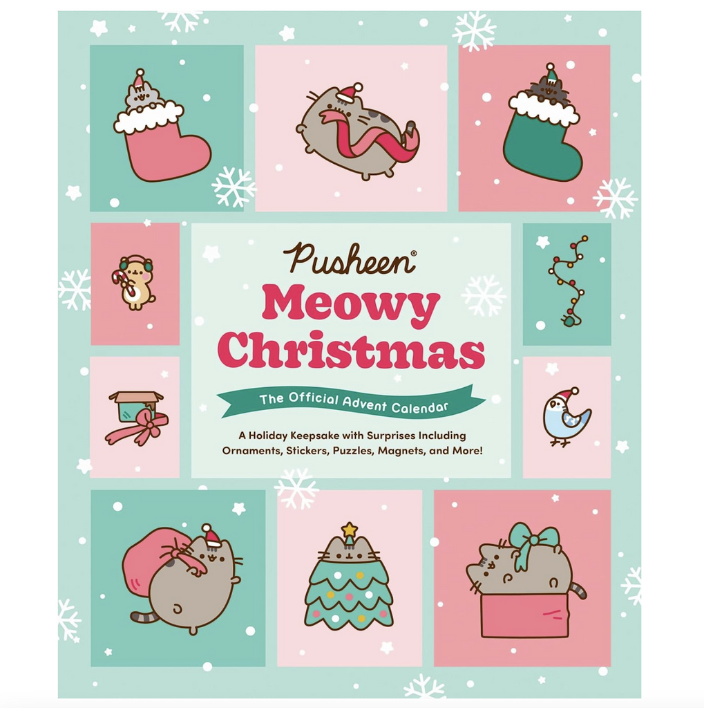 Pusheen Meowy Christmas Official Advent Calendar with illustrations of Pusheen the cat and friends ready to celebrate the season. 