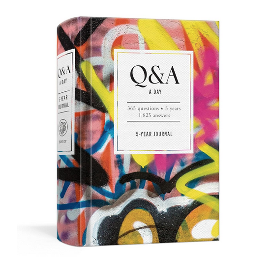 Graffitti illustrated cover of Q&A A Day Five Year Journal