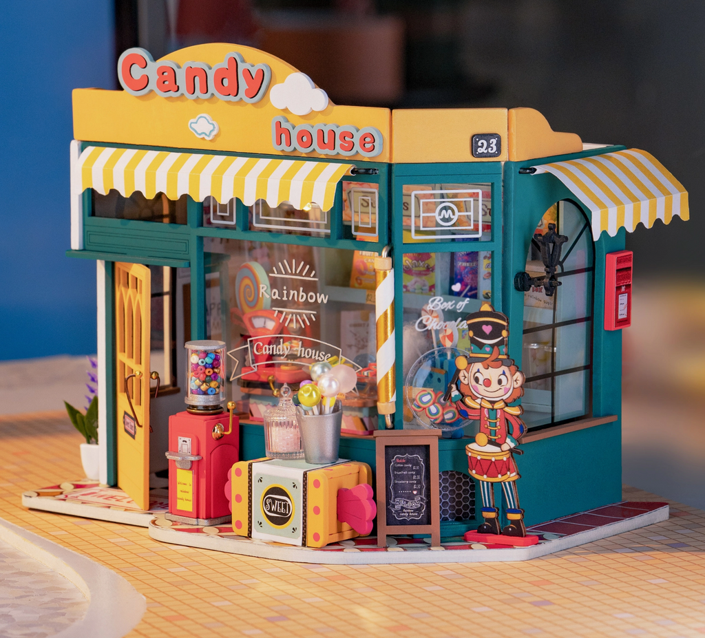 Front of Rainbow Candy House Miniature.