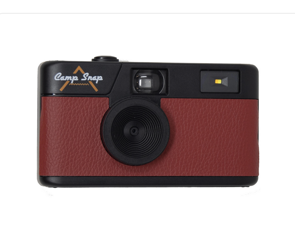 Red Camp Snap camera on a white background