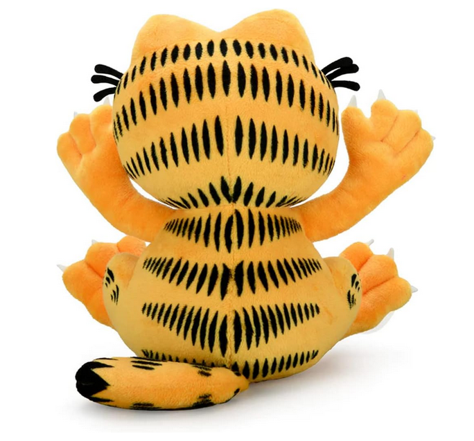 Back view of Relaxed Garfield as an 8-inch plush window clinger with 4 sturdy suction cups.