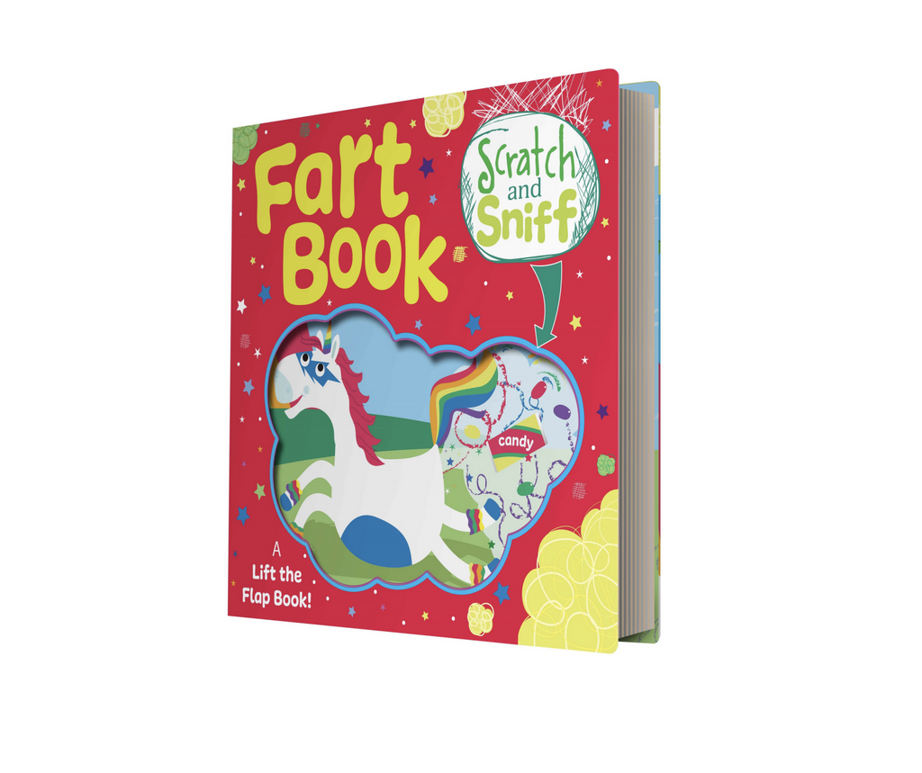 Cover of Unicorn Fart Book scratch and sniff. 