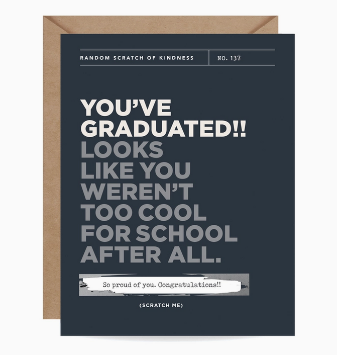 Scratch Off Too Cool For School Graduation Card World of Mirth Scratch Off Too Cool For School Graduation Card World of Mirth