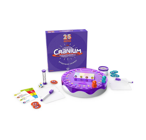The outrageous game of sketching, acting, humming, sculpting, picture-puzzling, and wordunscrambling is back with brand-new, laugh-out-loud fun for everyone! Includes Cranium Clay and dry-erase whiteboard to craft your original works of art. 