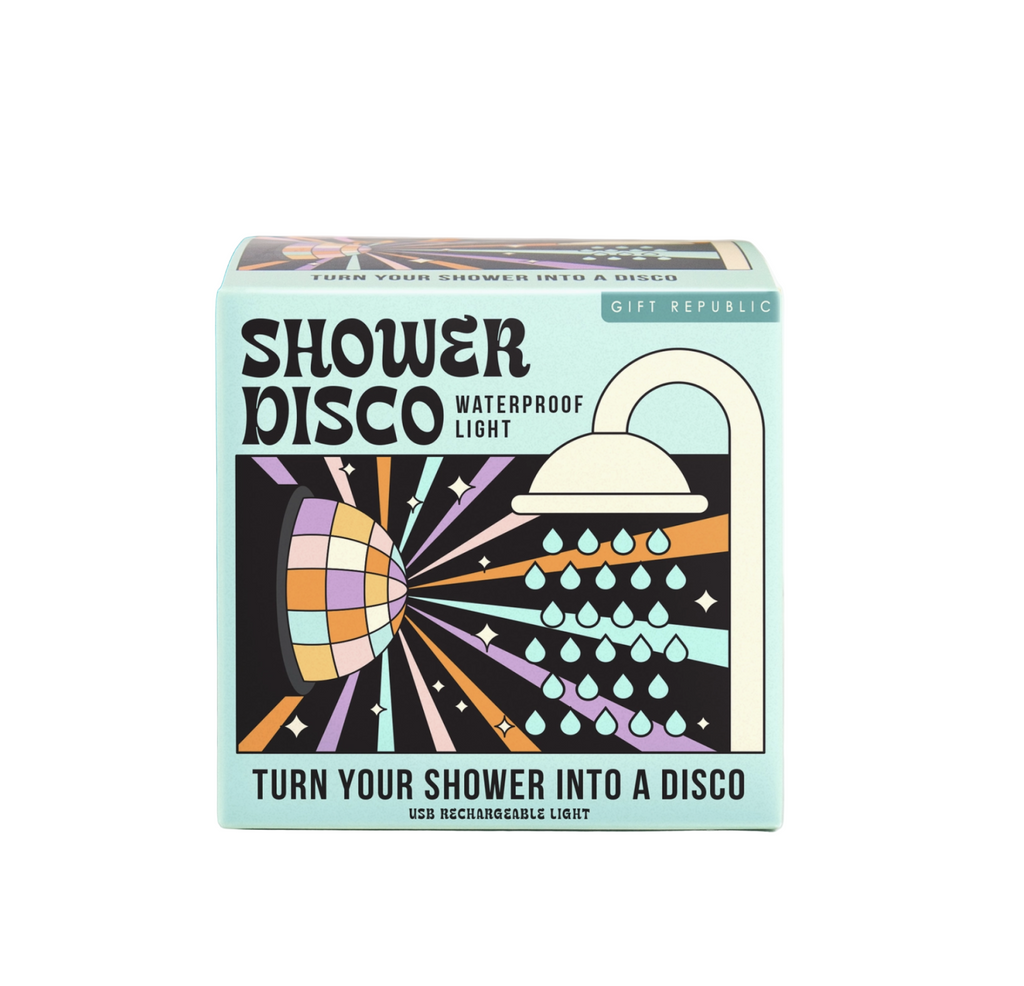 Shower disco waterproof light package on a white background