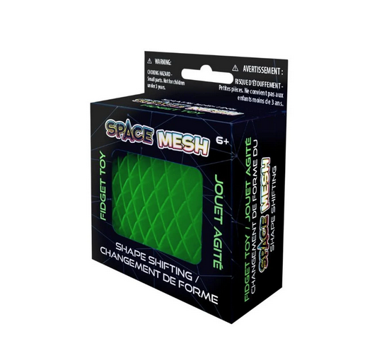 Green Space Mesh in black box with clear window.