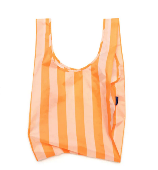 Standard Baggu in Tangerine Wide Stripe. 