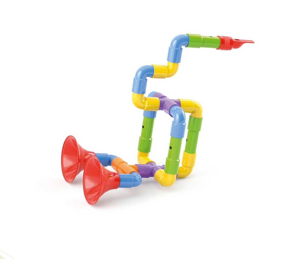 One way to build a fun and safe working musical instrument using pieces of the Super Saxoflute.