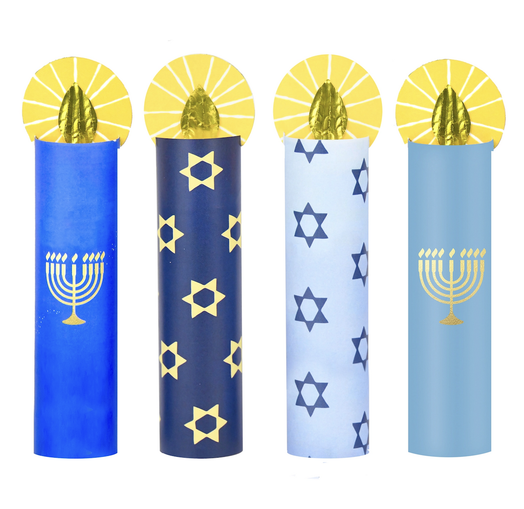 Assorted Tabletop Surprizes Candles for Hanukkah. 