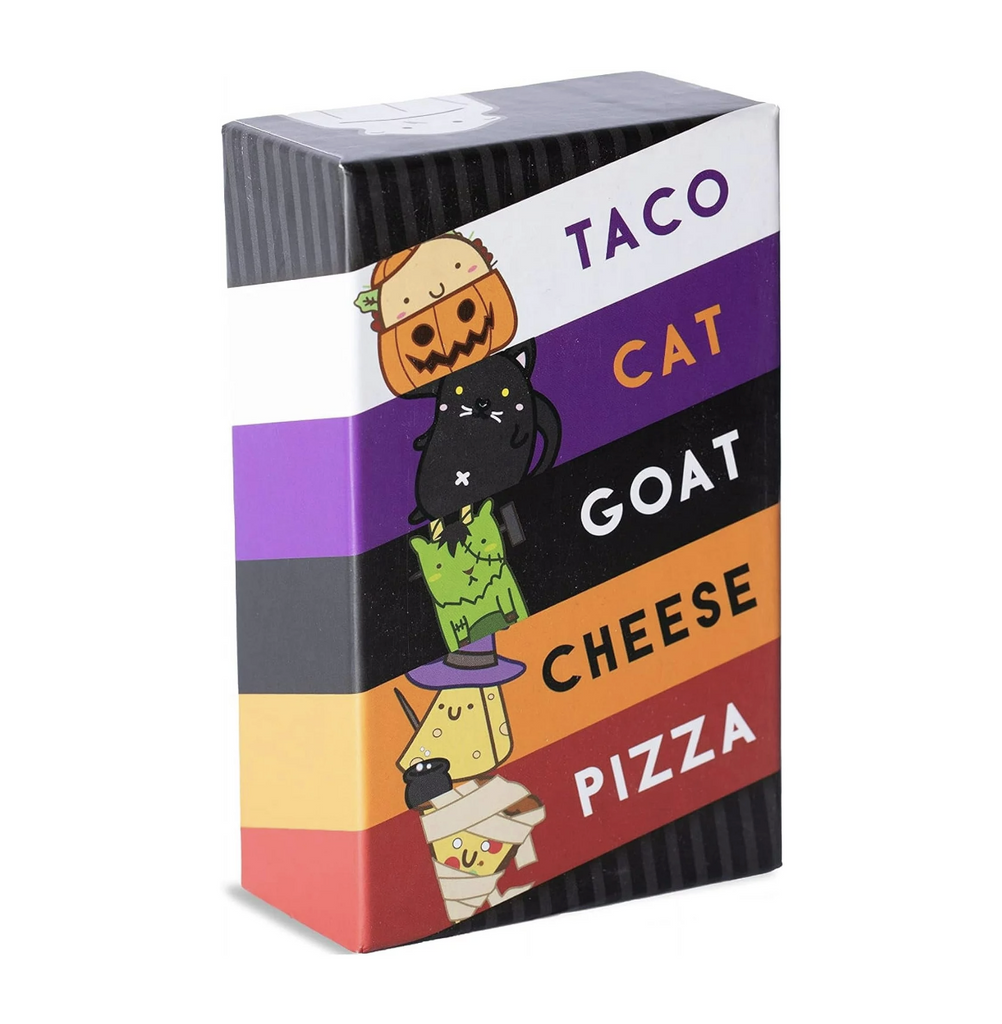 Cover of the box for Taco Cat oat Cheese Pizza Halloween Edition